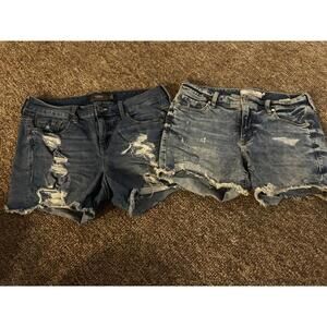 Torrid Size 10 Distressed Denim Shorts - Set of 2